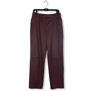 90’s Vintage Nordstrom Garnet Lambskin Pants